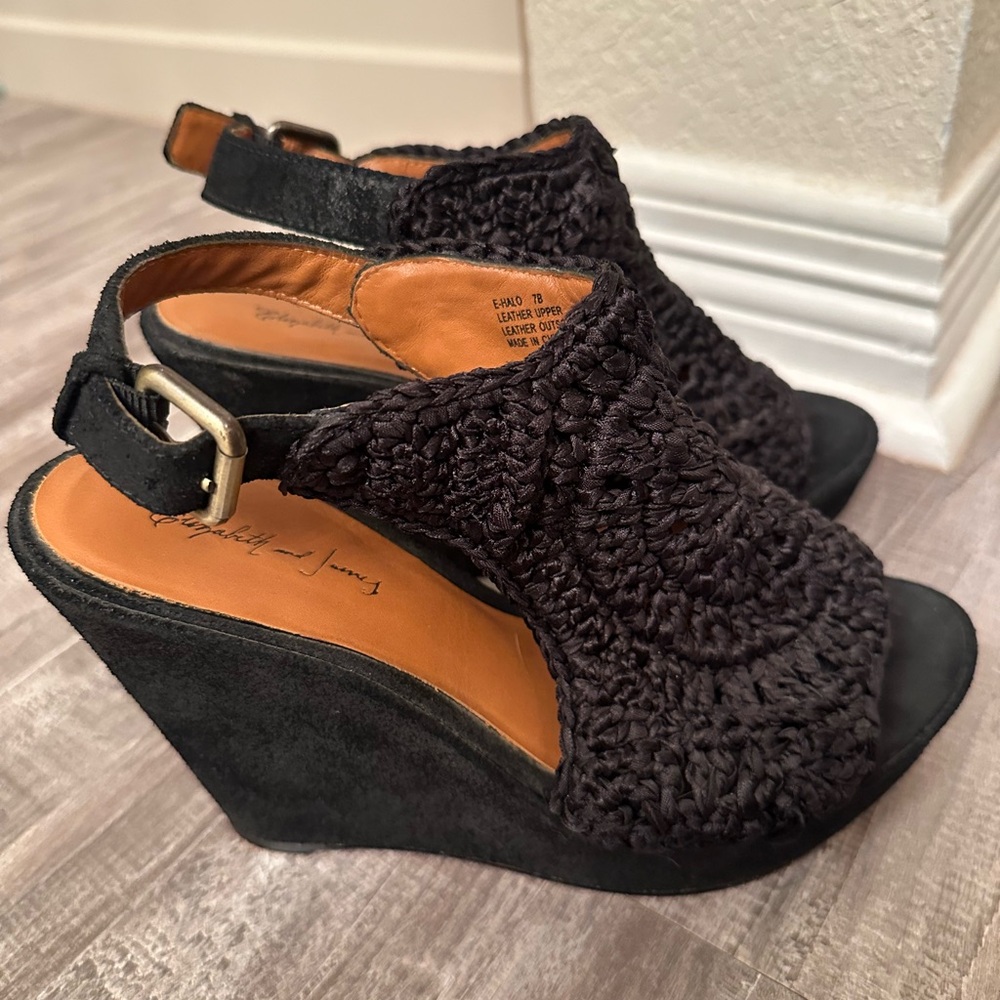 Elizabeth and James platform wedges size 7